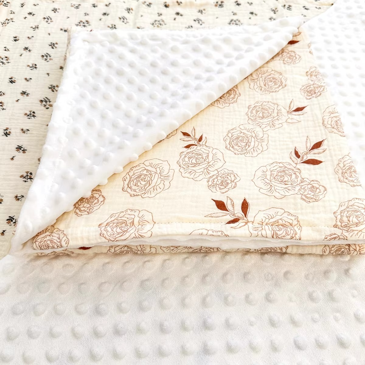 Gentle Baby Blanket, Plush Swaddle Wrap, 39x39 Inches