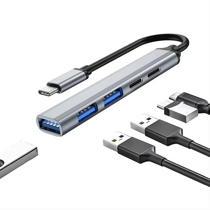 Compact USB C Adapter 5 in 1 with Fast Charging
