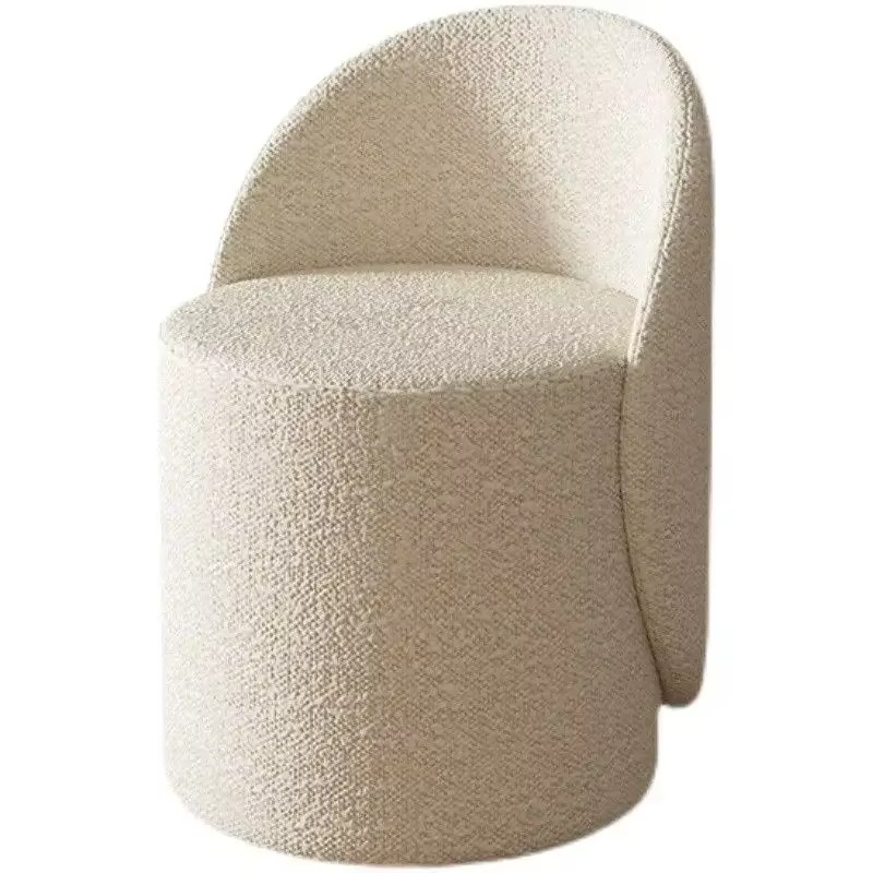 Comfortable Swivel Vanity Stool with Padded Seat - Hehif
