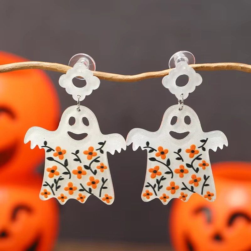 Spooky Plastic Earrings 8 Pair Pack