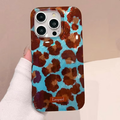 Fashionable Pink Green Animal Print Phone Cover