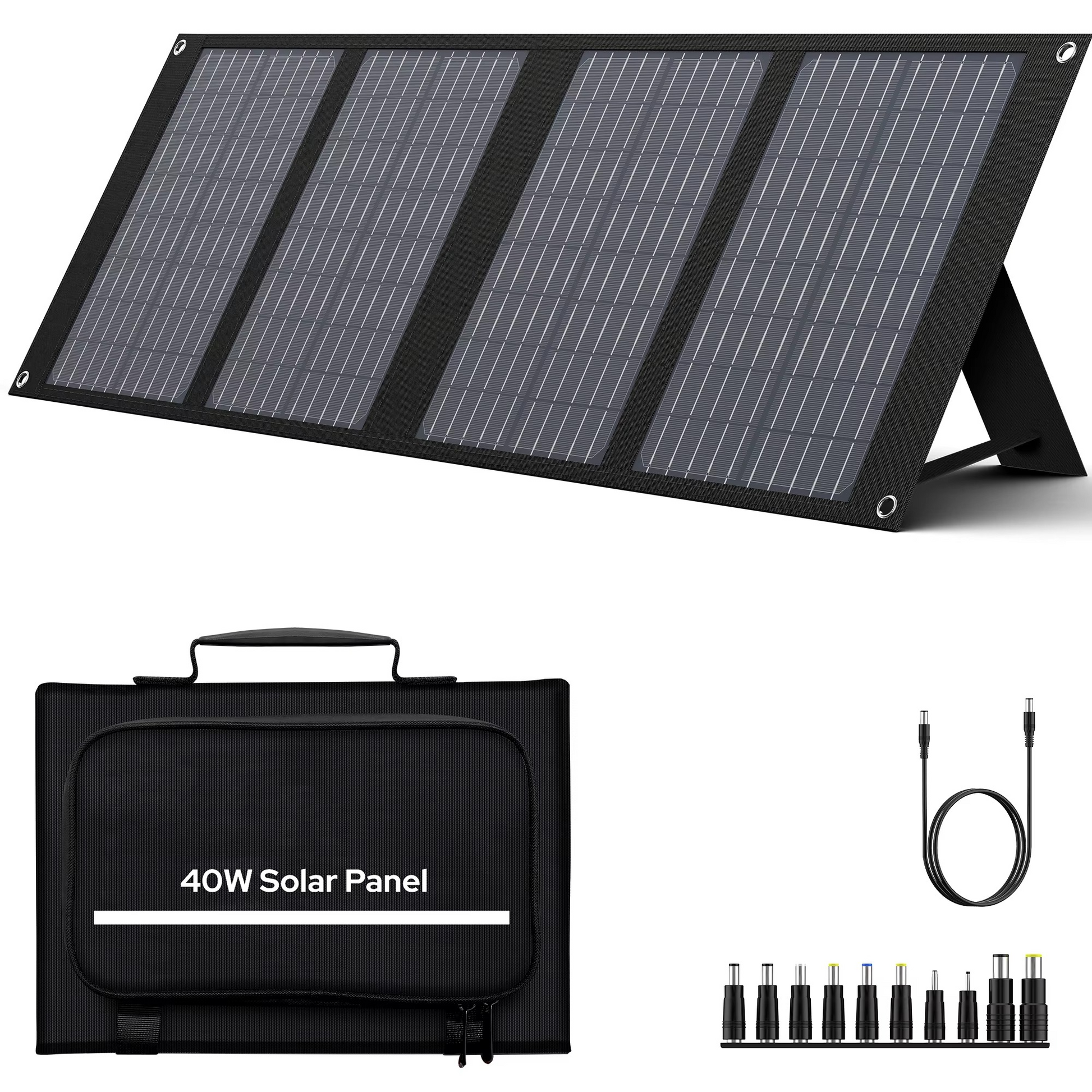 Waterproof Compact Solar Charger 100W with USB DC Output - Hehif