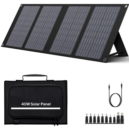 Waterproof Compact Solar Charger 100W with USB DC Output - Hehif