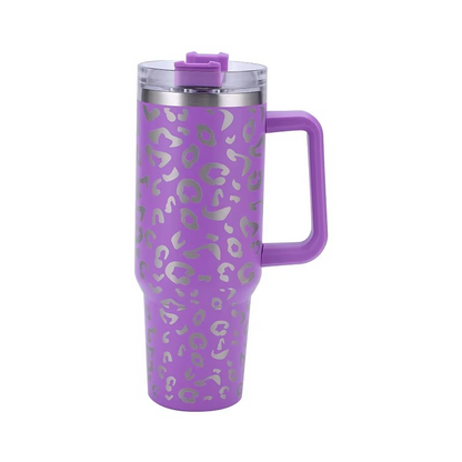 Colorful Patterned Stainless Steel Tumbler 40oz with Lid
