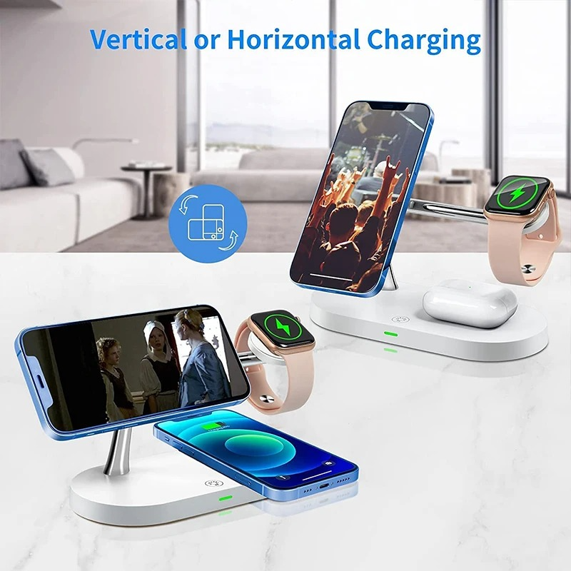 Compact 3 in 1 Fast Wireless Charging Pad