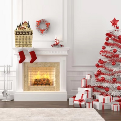Festive Holiday Wooden LED Christmas Countdown House