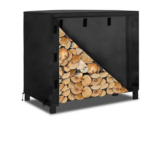 Durable Patio Firewood Cover 4FT Heavy Duty Waterproof Storage - Hehif