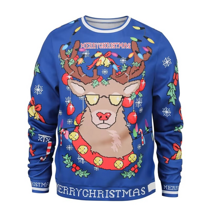 Fun Winter Christmas Long Sleeve Men's Sweatshirt