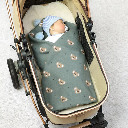 Cozy Plush Baby Blanket with Adorable Koala Pattern - Hehif