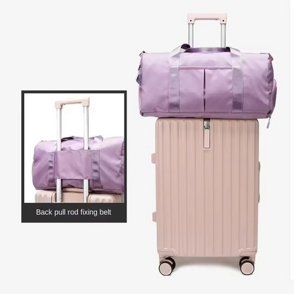 Durable Athletic Duffel Bag with Shoe Pocket and Travel Compartments
