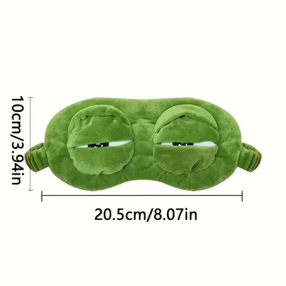 Fun Frog Contoured Sleep Mask for Travel and Relaxation