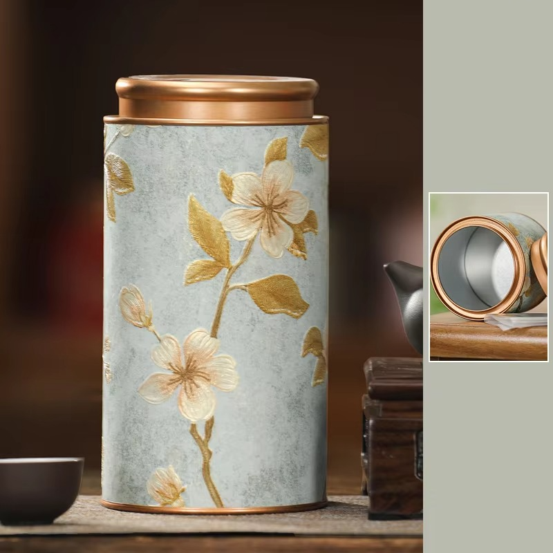 Decorative Floral Tea Storage Container