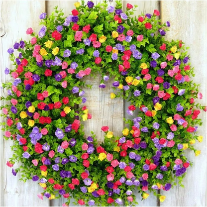 Beautiful Fake Flower Wreath for Home Decoration