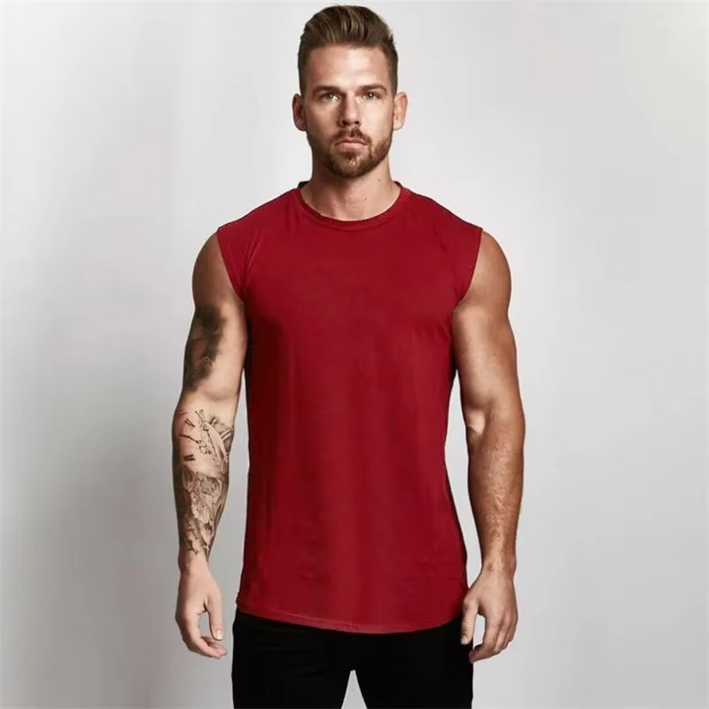 Athletic Fitted Sleeveless Gym Vest Top