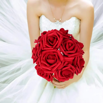 Natural Looking Red Silk Roses (Pack of 25/10)