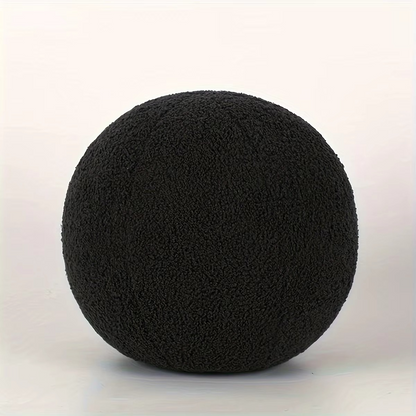 Plush Round Accent Pillow Soft Cotton Zipper Closure - Hehif