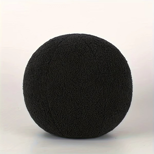 Plush Round Accent Pillow Soft Cotton Zipper Closure - Hehif