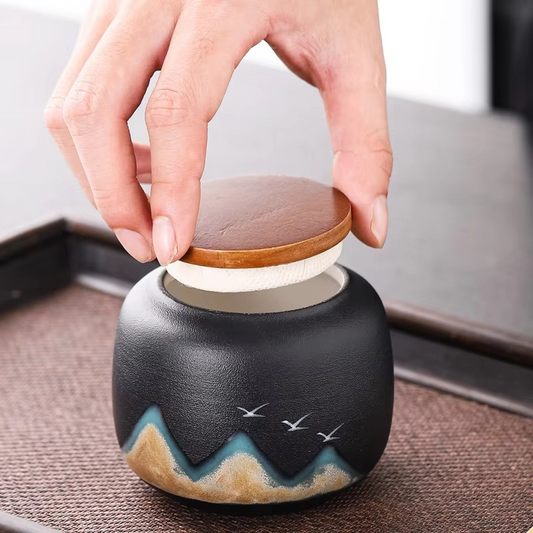 Beautiful Porcelain Tea Storage Jar Gift Set - Hehif