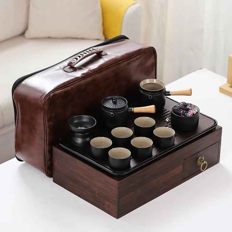 Compact Folding Car Tray Table with Storage