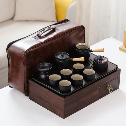 Compact Folding Car Tray Table with Storage