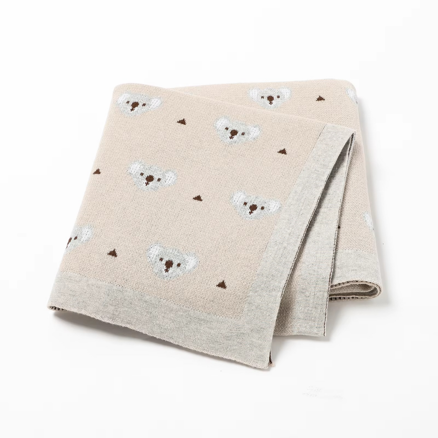 Cozy Plush Baby Blanket with Adorable Koala Pattern