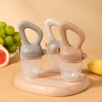 Soft Baby Food Teether and Pacifier with Safety Case