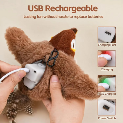 Fun Singing Bird Cat Toy with Optional Catnip