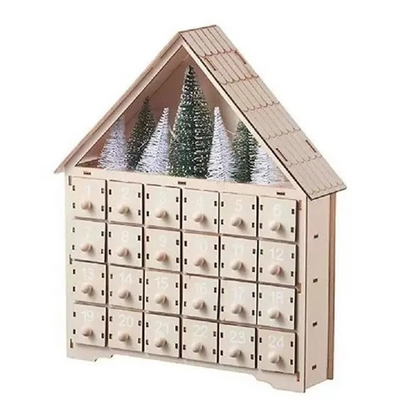 Traditional Holiday Countdown Wooden Advent Calendar