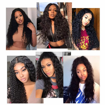 Luxury Deep Wave Peruvian Hair Bundles with Lace Closure