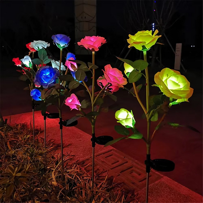 Outdoor Solar LED Rose Yard Lights