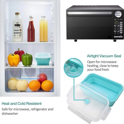 Space Saving Silicone Kitchen Containers 3 Piece Set