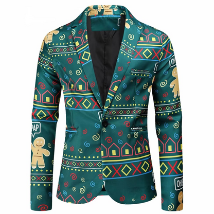 Festive Holiday Party Blazer Jacket for Men