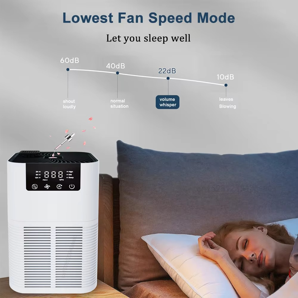 Small Room Air Purifier with HEPA and Essential Oil