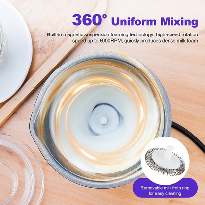 Multi-Function Electric Milk Frother for Coffee and Tea