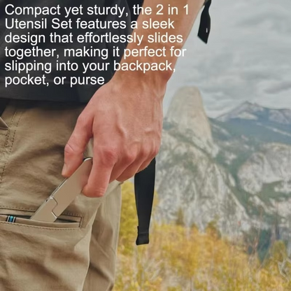 Portable Travel Cutlery Kit with Knife and Fork