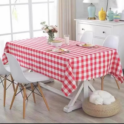 Vintage Plaid Table Cover for Dining and Parties