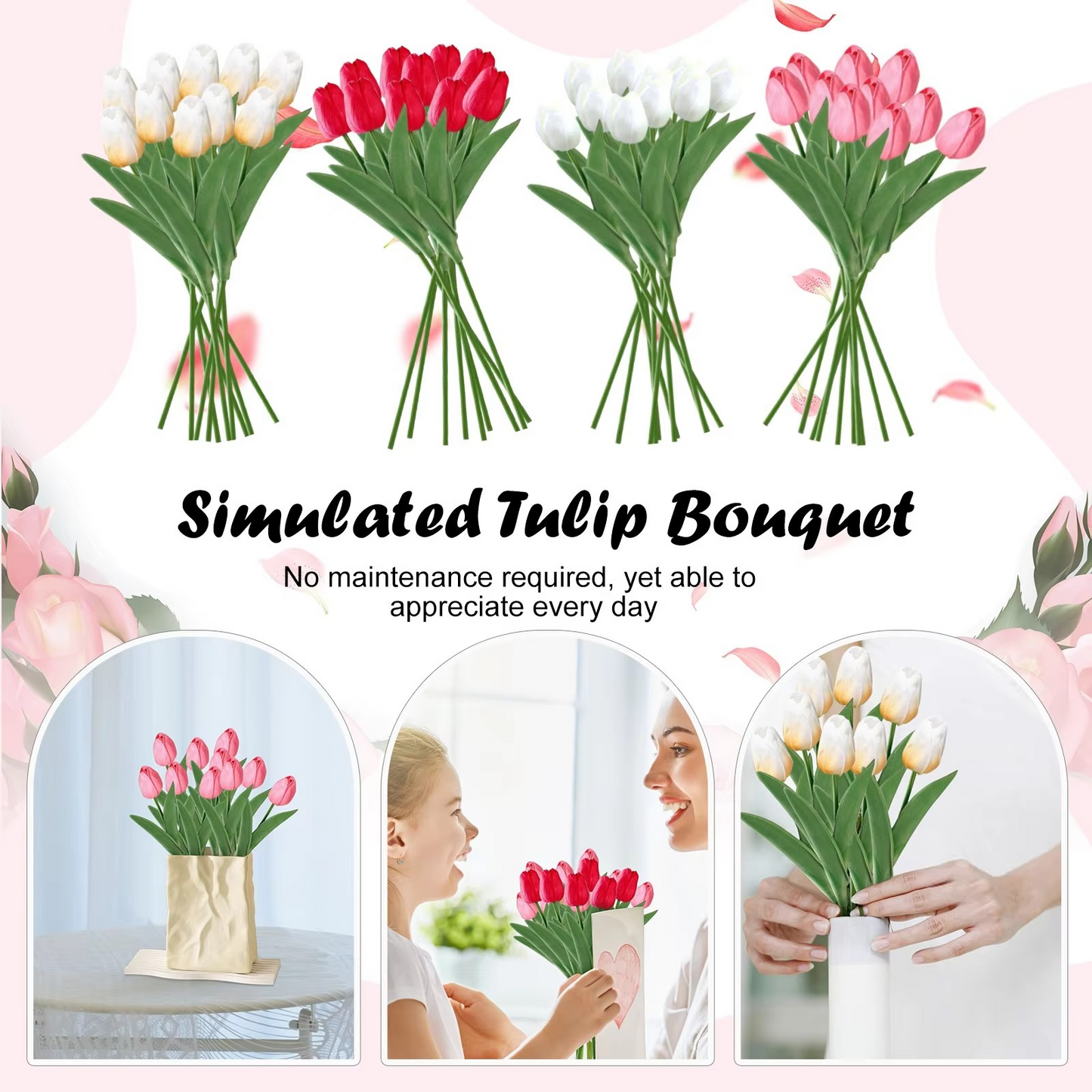 Colorful Artificial Flower Decor 10 Piece Bundle
