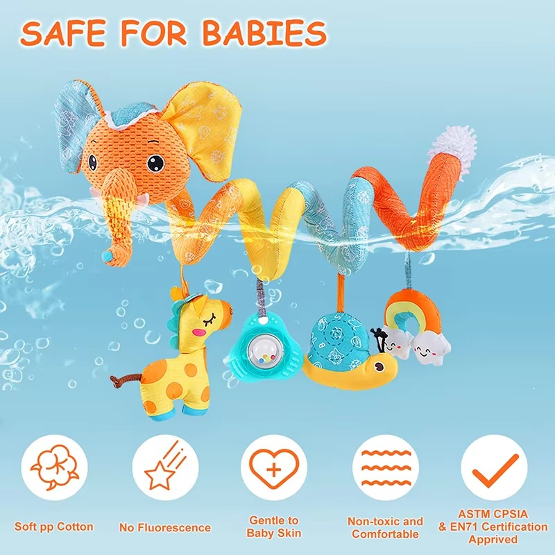 Fun Baby Car Toy with Spiral Teether Activity Center