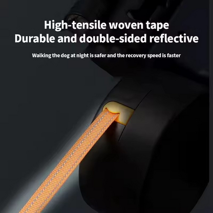 Hands-Free Dog Leash with LED Light and Poop Bag Holder