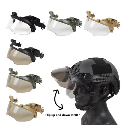 Durable Military Helmet with Clear Vision Goggles