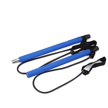 Compact Home Gym Exercise Bar with Resistance Bands
