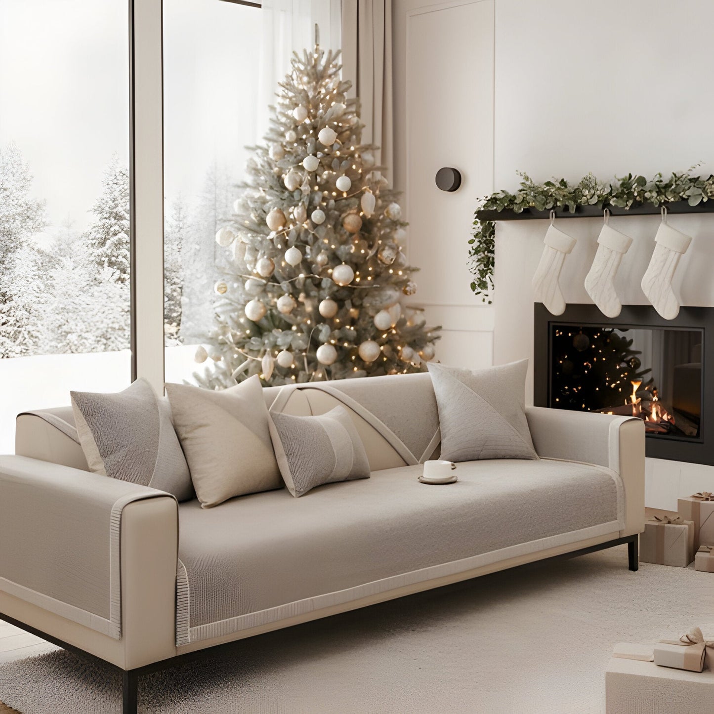 Soft Breathable Slip Resistant Couch Cover for Homes