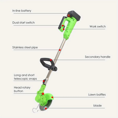 Powerful Electric String Trimmer 600W with 8 Blades