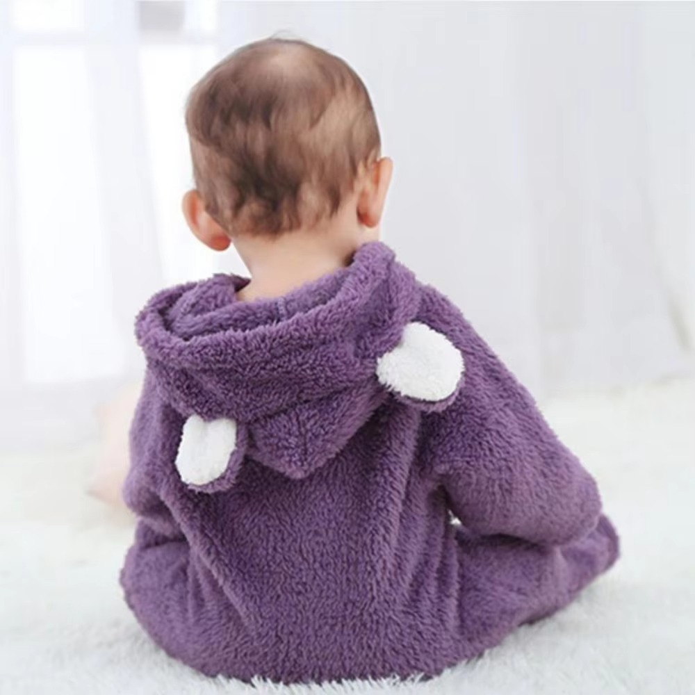 Soft Plush Baby Winter Onesie Animal Design