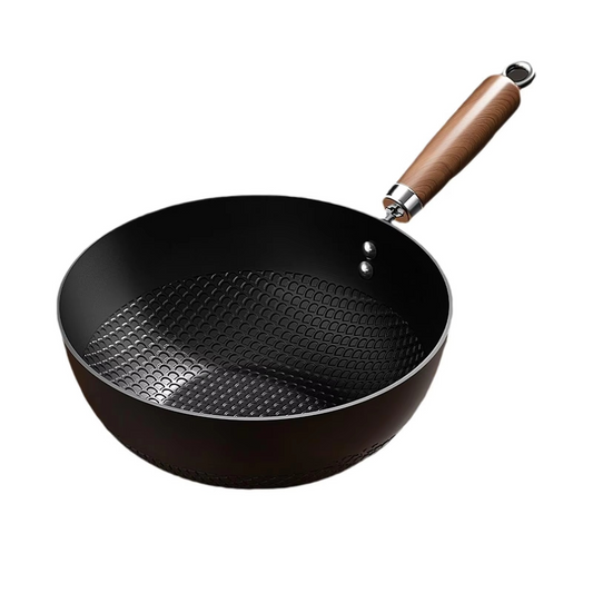 Classic Nonstick Bottom Stainless Steel Wok Pan for Daily Use - Hehif