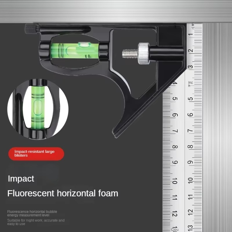 Accurate 12-Inch Metal Angle Measure Tool