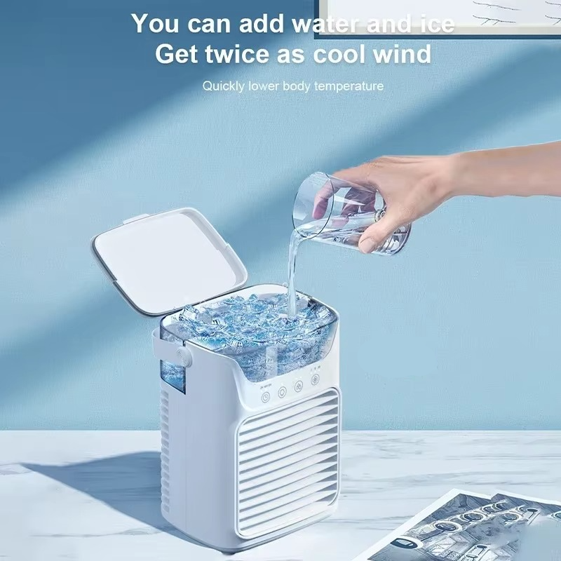 Compact Desk Air Cooler Fan with Mist Humidifier
