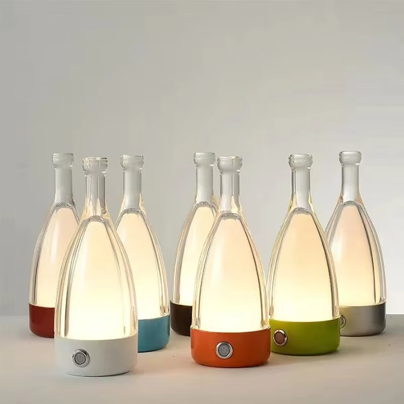 Wireless Wine Bottle Table Lamp with Bluetooth Speaker