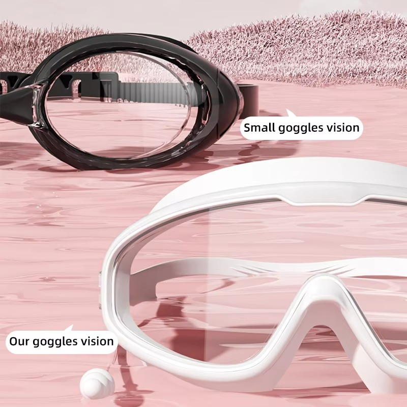 Clear Lens Swim Goggles - Waterproof Anti Fog Swimming Mask