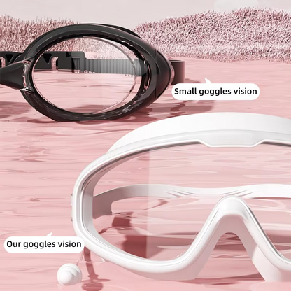 Clear Lens Swim Goggles - Waterproof Anti Fog Swimming Mask